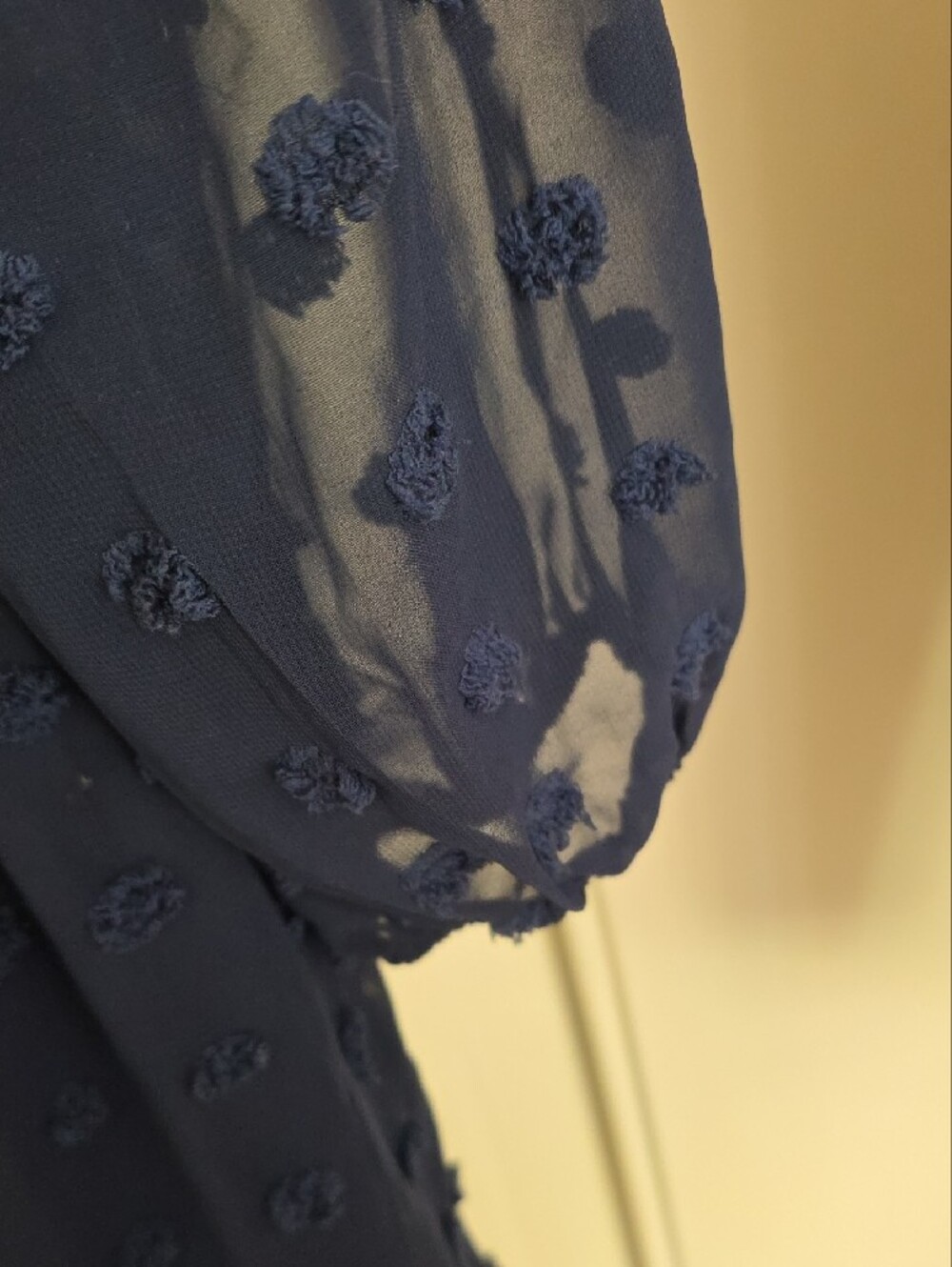 Smocked Navy Long-Sleeve Midi Dress by BTFBM - Picture 3 of 9